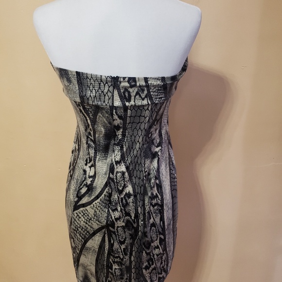 Snake Print Convertible Halter/Tube Top Dress - Picture 7 of 7